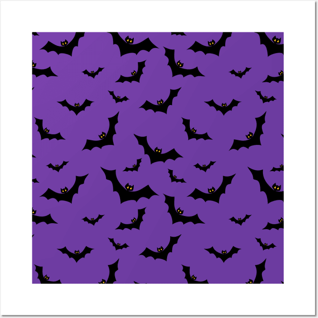 Halloween Bat Pattern Wall Art by skauff